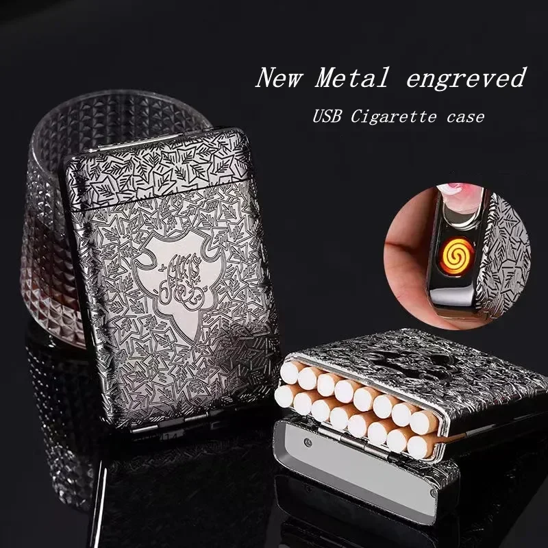 Luxury Engraved Cigarette Case, Shelby Pocket, Multifunctional Cigarette Storage Box, Men's Gift