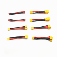 1pc T plug XT60 XT90 Parallel Battery Connector Male/Female Cable Dual Extension Y Splitter 2/3Way Silicone Wire for RC Battery
