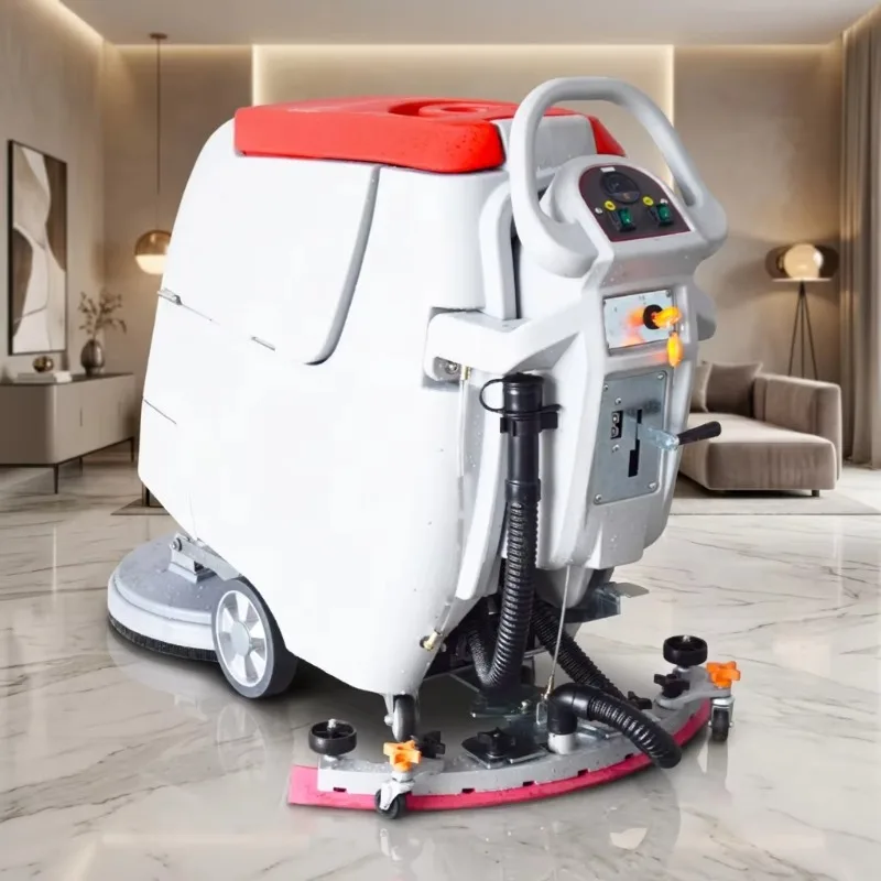 Reliable  Magnetic Floor Scrubber Cleaning Machines Self-cleaning Suction And Mopping Machine Floor Scrubber