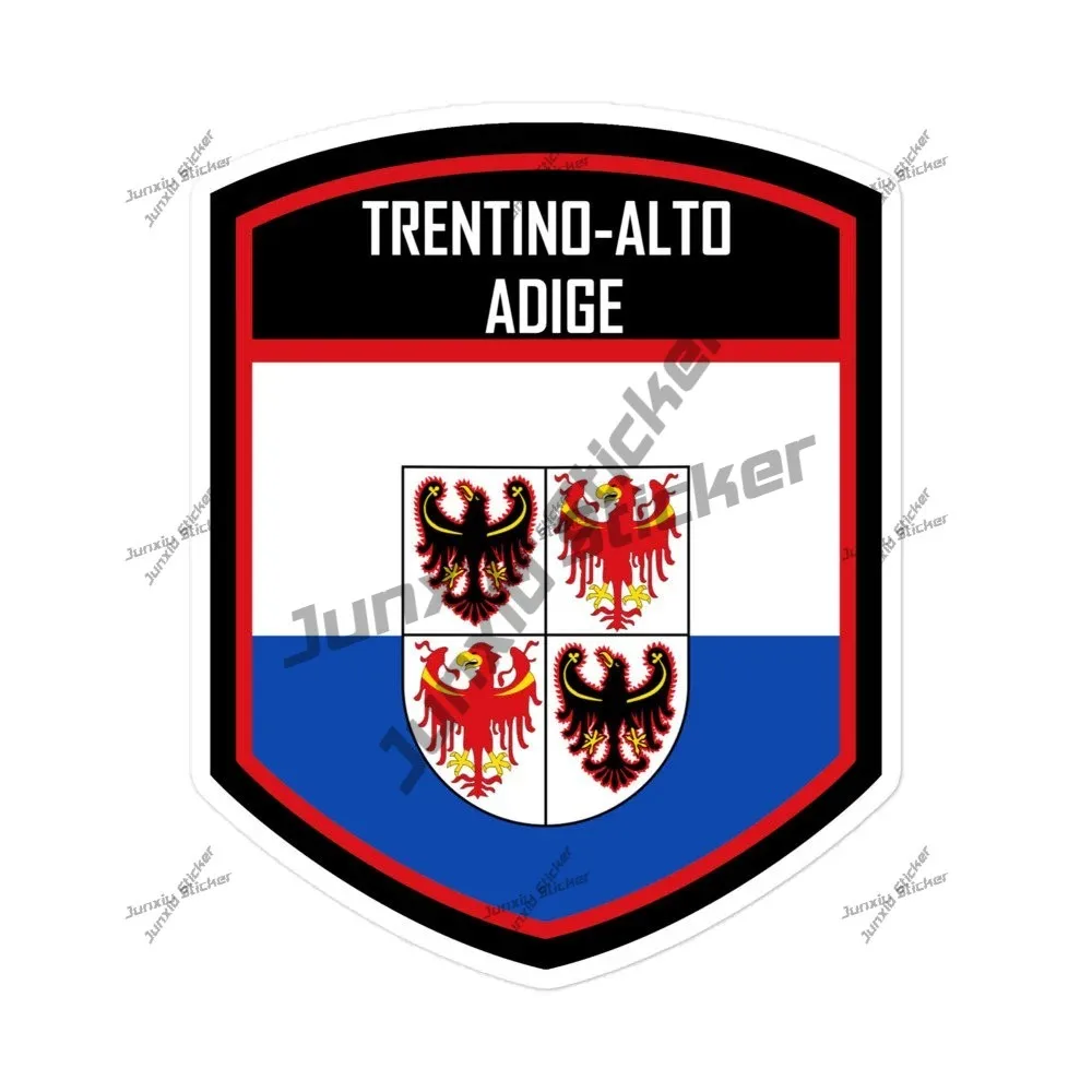 

Trentino-alto Adige Italy Flag Emblem Vinyl Sticker Outdoor Occlusion Scratch Decorative Vehicle Accessories Caps For Men Auto