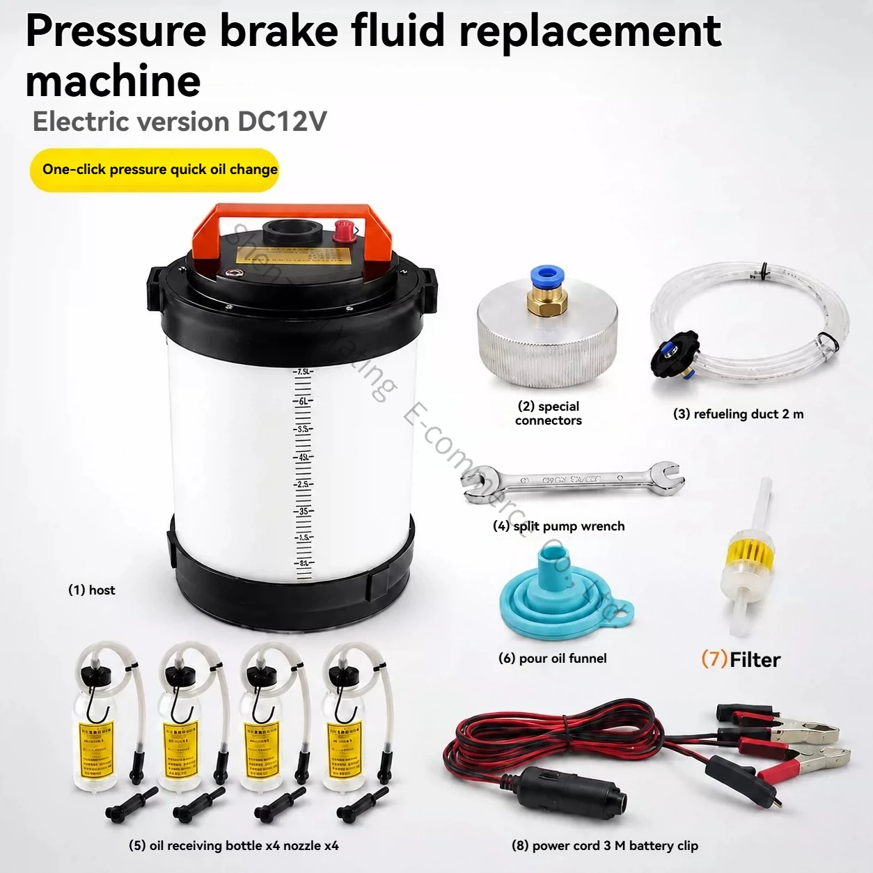 Compression Brake Fluid Changer Pneumatic Electric Brake Fluid Changer Automotive Four-wheel Synchronous Single Operation