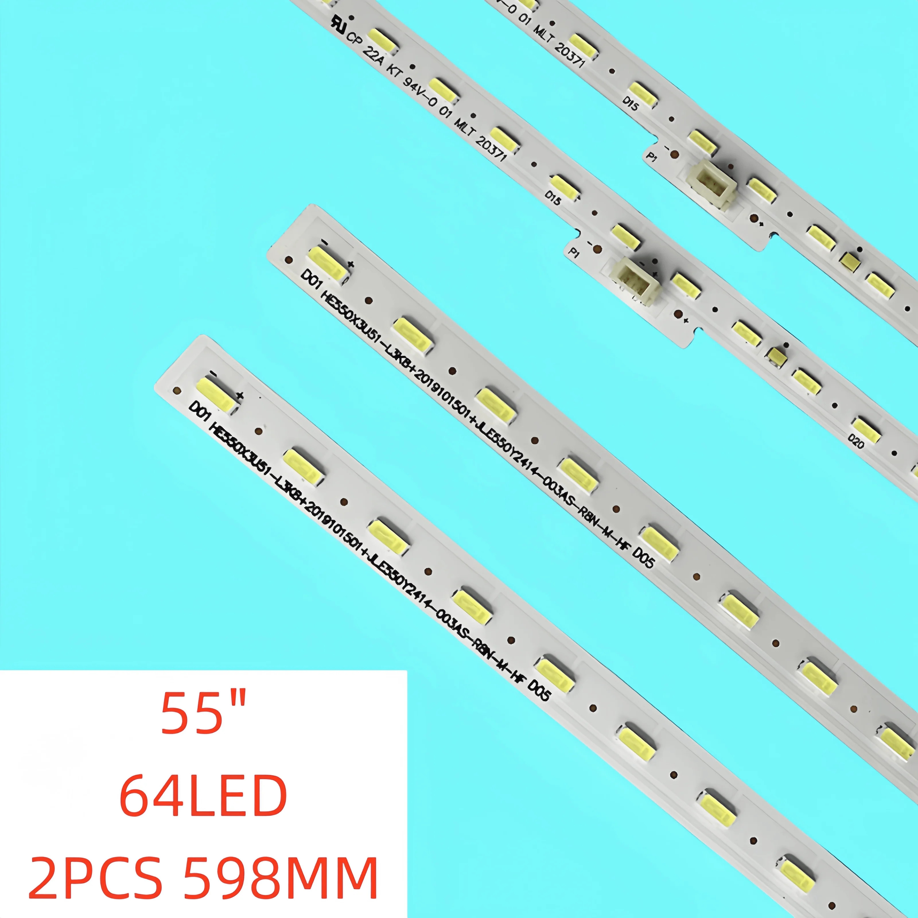 

2pcs/set 64LED NEW LED Backlight Strip for 55E5F 55A66 55E4F-P35 55E4F 55E52F N55F JL.E550U2414-003AS-R7N-M-HF HE550X3U81-T0L4