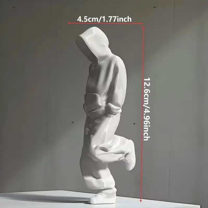 1Pc Black And White Faceless Thinker Model Collection Ornaments, Durable Plastic Decorations, Computer Desktop Decorations