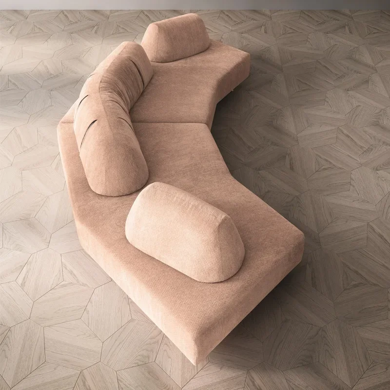 Quiet wind small apartment designer creative special-shaped fabric cream wind