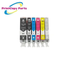 PGI-750 CLI-751 Refillable Ink Cartridge with Chip for CANON PIXMA MG5470 MG5670 MG6470 MG5570 MG6670 MX727 MX927 IP7270 IX6770