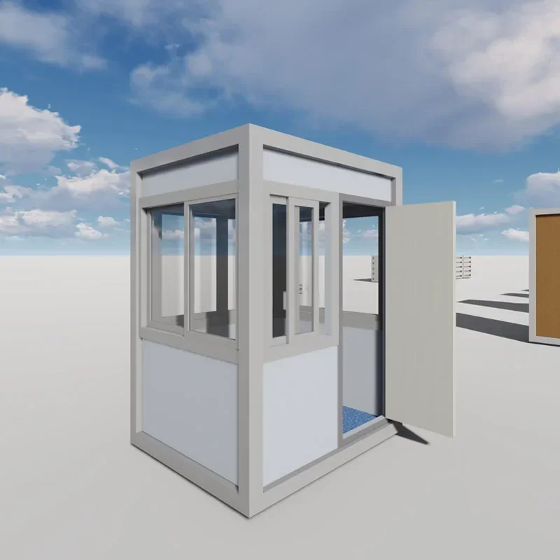 Steel structure security parking lot charging community doorman on duty mobile security booth