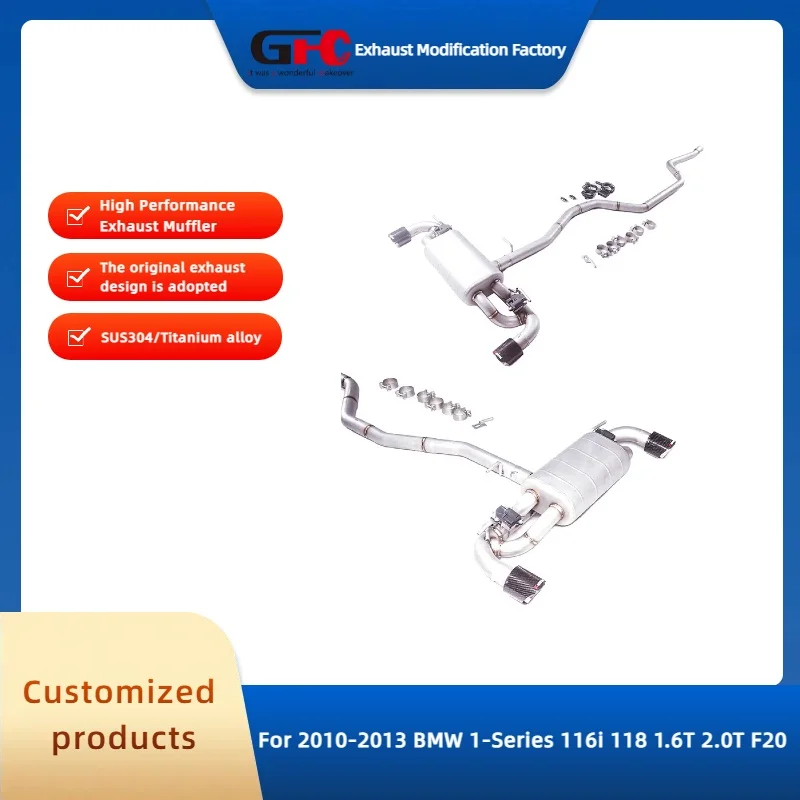 

GFC 304 Stainless steel CatBack High-Performance Electronic Valve Exhaust System for 2010-2013 BMW 116i 118 1.6T 2.0T F20