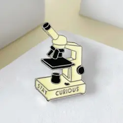 Harong Microscope Enamel Pin Fashion Exquisite Science 