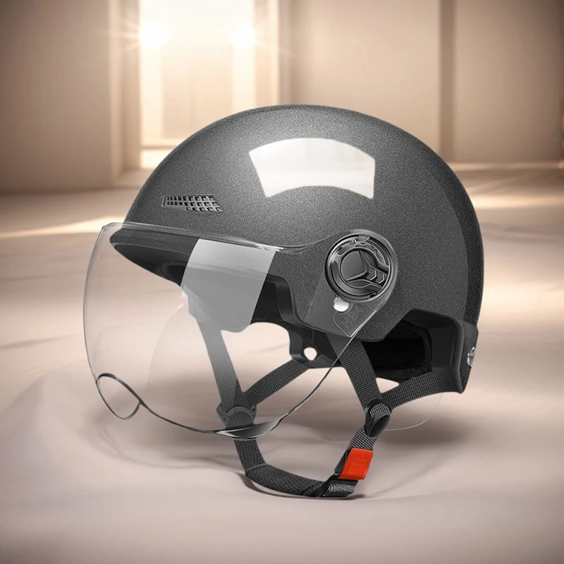 

new Helmet For Electric Motorcycle Man Woman Helmet Sun Protection Anti-UV Lightweight Half Helmet