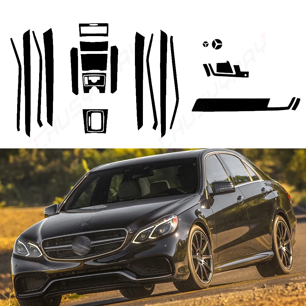 

XWQHJW For 09-13 E-CLASS interior modified film Super Gloss 3D Carbon Fiber Vinyl Wrap For Car Vinyl Film Vehicle Decal