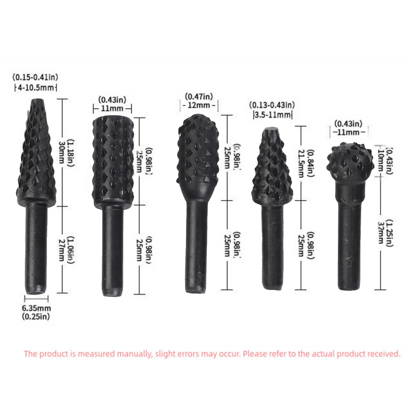 Double-Cut Grinding Heads Carbide Steel Grinding Heads For Crafting Projects Easy-to-Use Grinding Set For DIY Projects