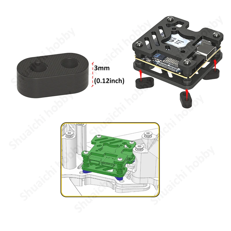 ل DJI O4 لايت وحدة الهواء عدسة الغطاء الواقي نقل الصور الرقمية تبديد الحرارة قذيفة تعديل جزء ل RC الطائرة بدون طيار #4
