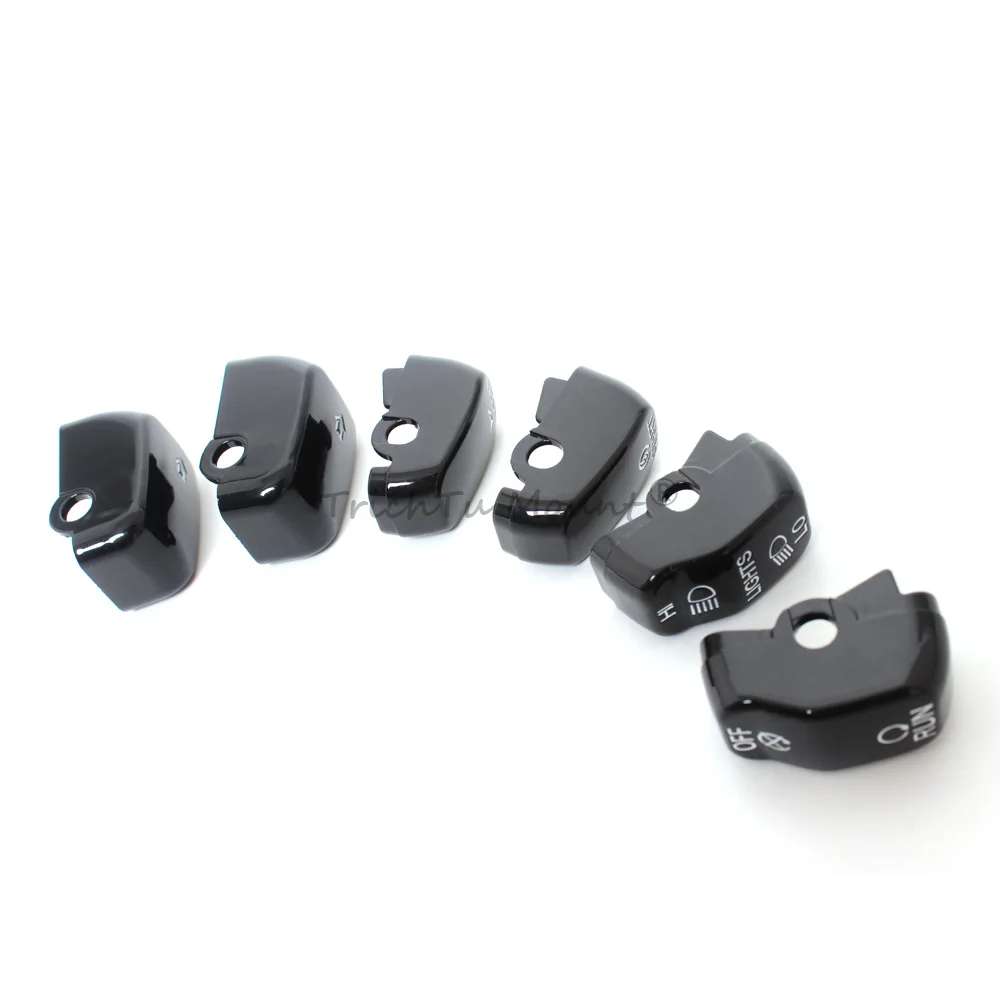 Motorcycle Black Hand Control Buttons Switch Housing Caps Cover Fits For Harley Softail Dyna Sportster V Rod Fat Boy1996-2013