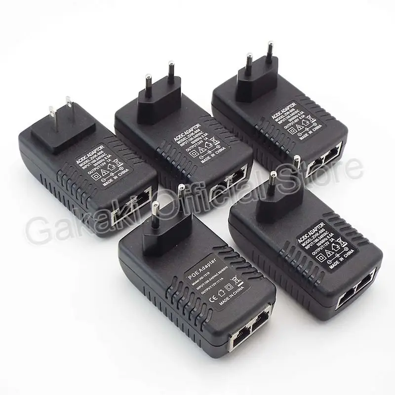 CCTV Security Surveillance POE Power Supply Adapter 48V 0.5A 15V 24V 1A 12V 2A for IP Camera POE Switch EU/US Plug