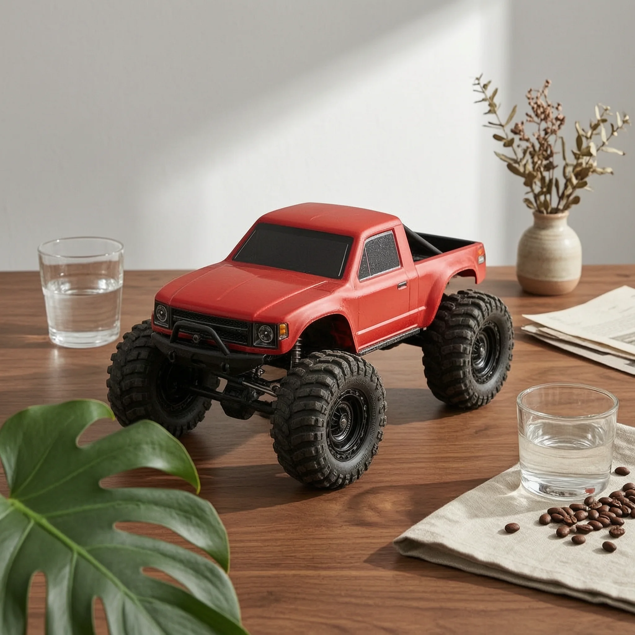 4 Pieces RC Crawler Wheel and Tire Assembly Black Tires Wheels High Traction for Trail Building
