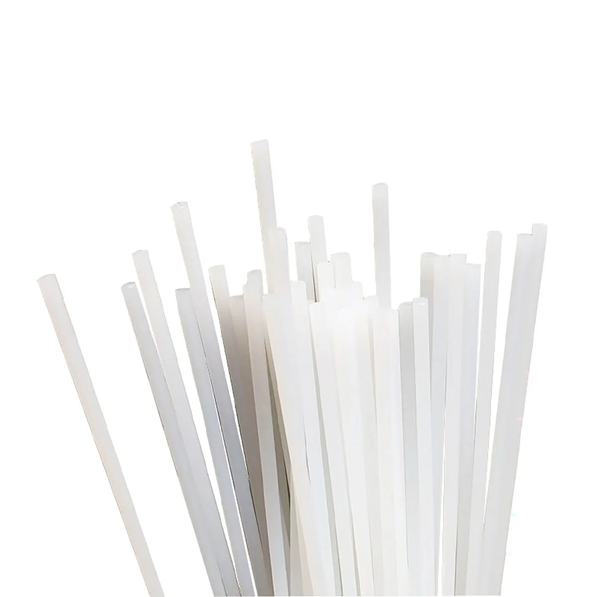White PA6 Nylon Rod Wear Resistant Solid Plastic Bar Dia 3-15mm