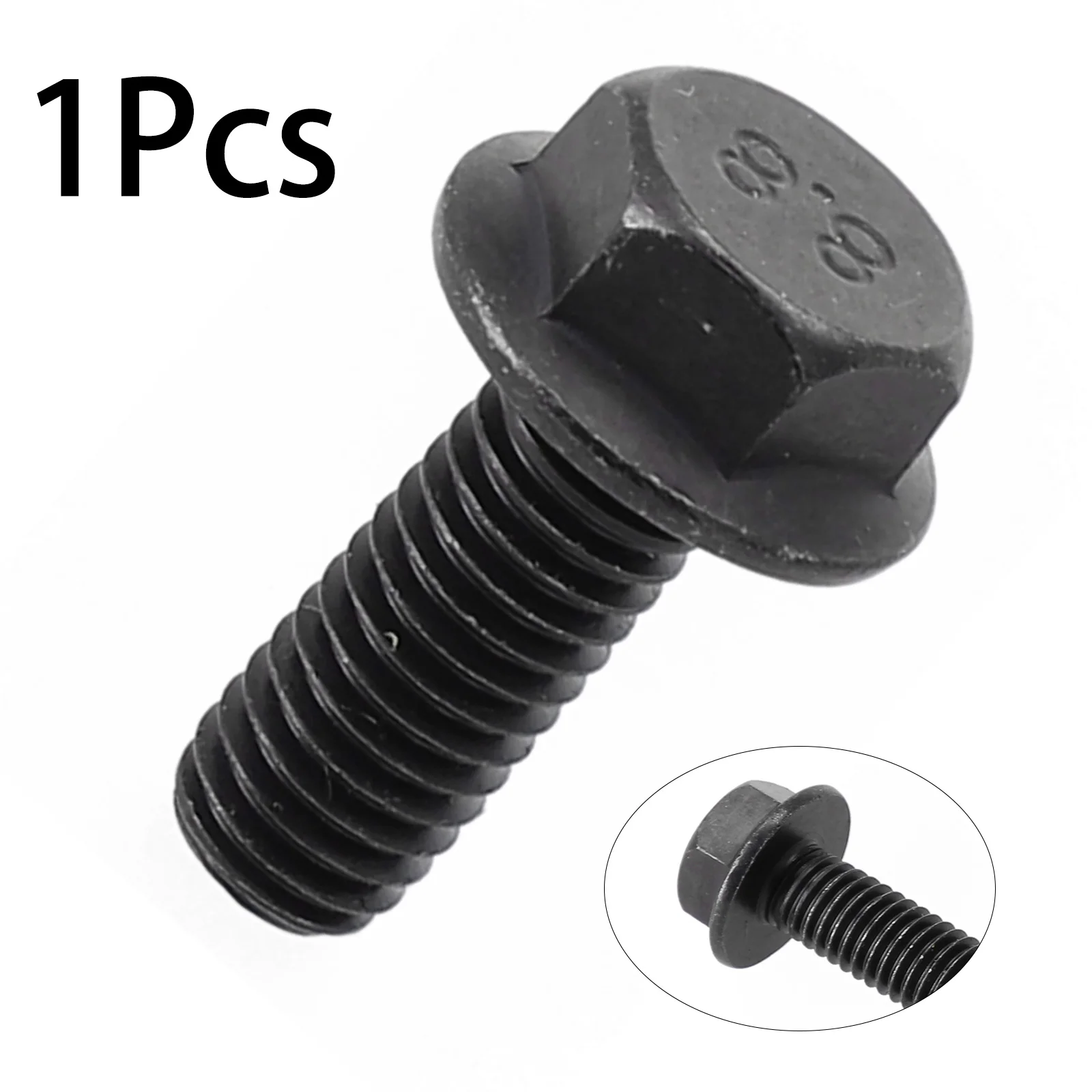 1pcs Metal Saw Blade Bolt M8 X 20mm Left Hand Thread Hex Head Flange For Cutting Machine Tool Miter Saw Blade Screw Bolt ﻿