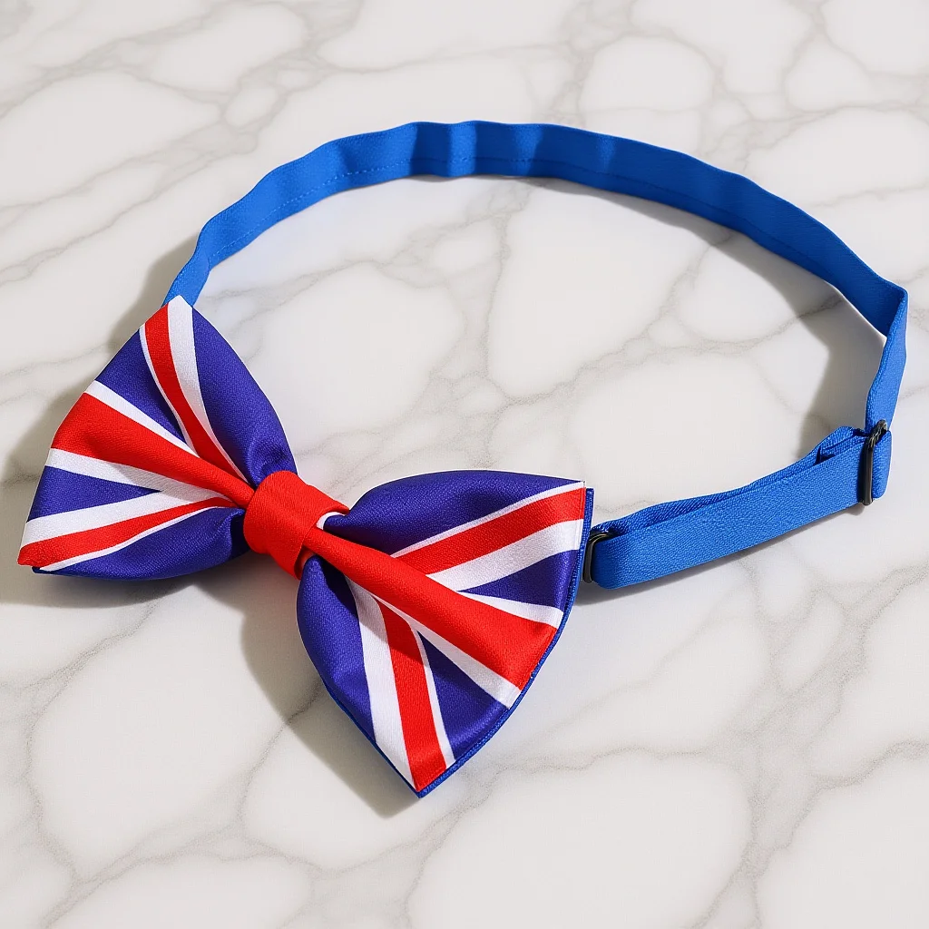 الرجال المملكة المتحدة العلم ربطة مطبوعة الوطنية الكلاسيكية الأعمال حفل زفاف الجدة ربطة القوس فيونكة الرجال المملكة المتحدة العلم ربطة العنق الوطنية Bowknot #1
