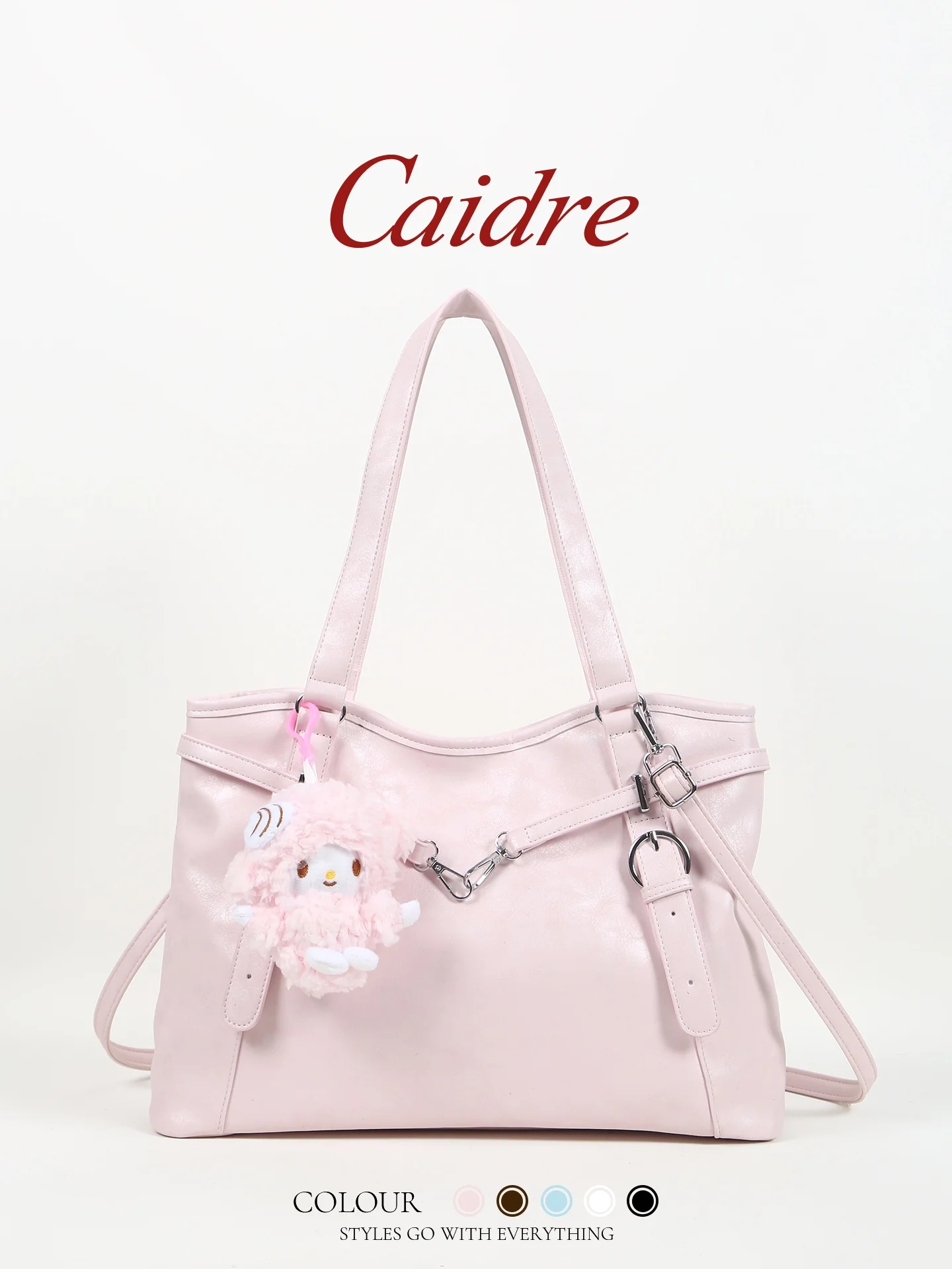 

Caidre Cute Pink Large Capacity Tote Bag Women's Birthday Gift Commuter Single Shoulder Slant Cross Handbag Large Bag