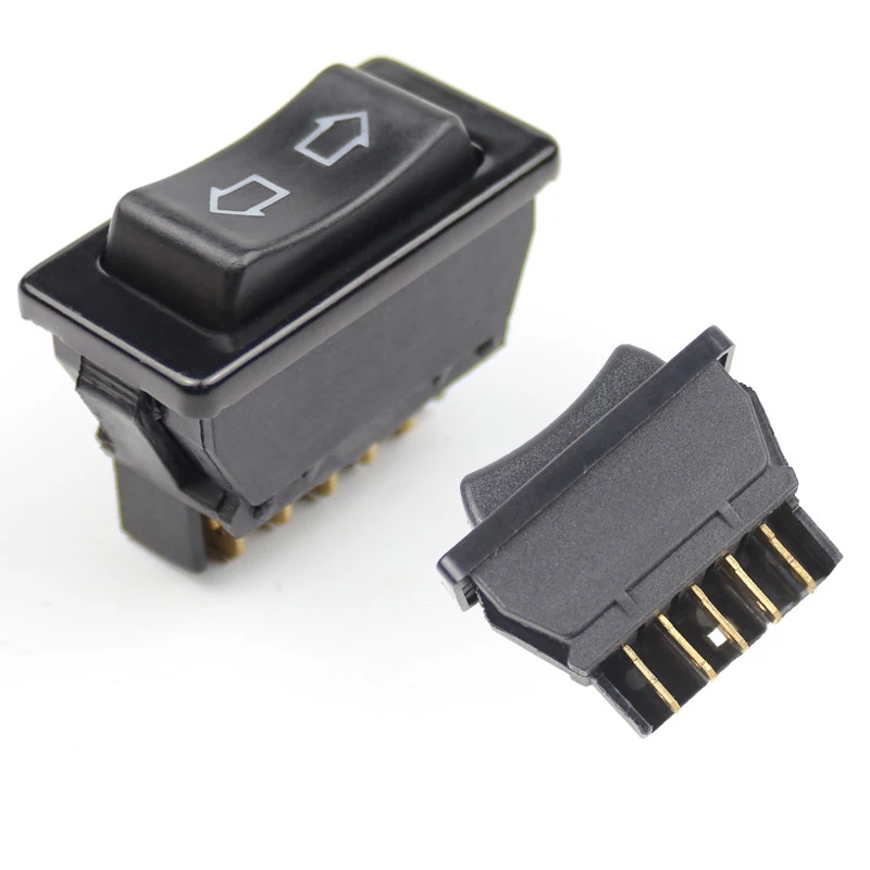 Universal 12V DC 20A Automotive Power Window Switch Blue 5-Pin Compatible with Various Vehicles