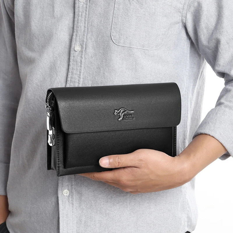 2026 New Men's Clutch Bag with Combination Lock, Long Wallet, Large Capacity, Multiple Card Slots, Portable Anti-Theft Clutches