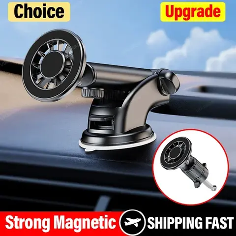 Magnetic Sucker Car Phone Holder Stand Magnet Car Dashboard Mount GPS Mobile Cell Support Bracket for iPhone 15 14 13 12 Pro Max
