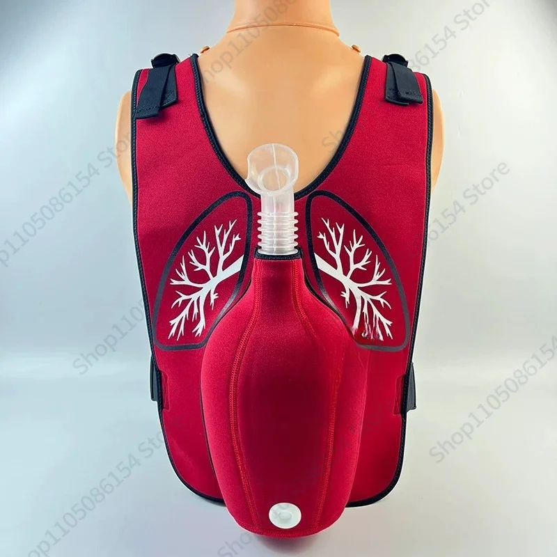 Heimlich first aid vest, obstruction trainer, tracheal obstruction, blockage, suffocation, rescue training vest model