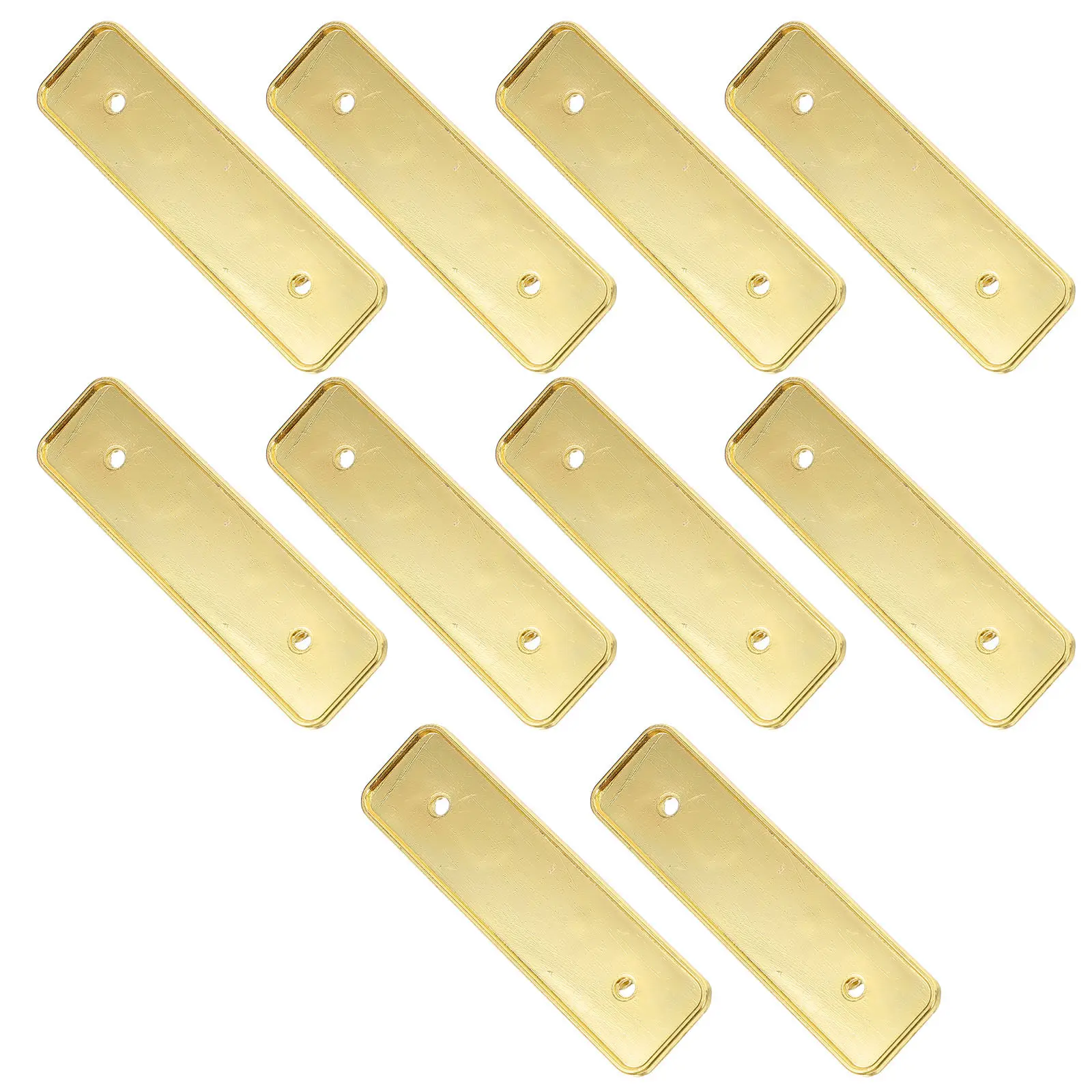 

10 шт. золотых именных бейджей из металлического сплава, значки для сотрудников, броши-пины, идентификационные бейджи для офисного персонала, пустые бейджи для членов команды
