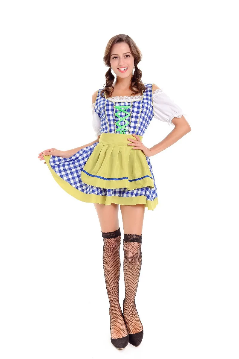 Damen Oktoberfest Bayerisches Biermädchen Kostüm Erwachsenen Deutsches Oktoberfest Partykostüm Damen Halloween Faschingskostüm – Detail 6