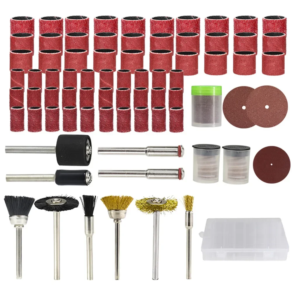 

Sanding Drum Kit 160ocs Grit 60 120 240 with Mandrel for Dremel Rotary Tools Grinding Polishing Bands