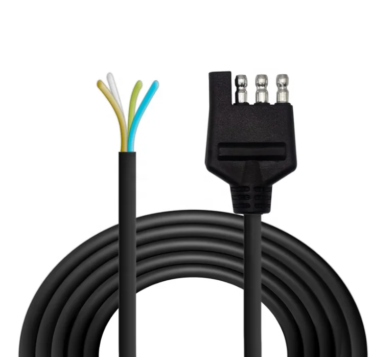 18AWG 5FT 4-Way Trailer Wiring Harness 4-Pin RV Camper Boat Light Plug