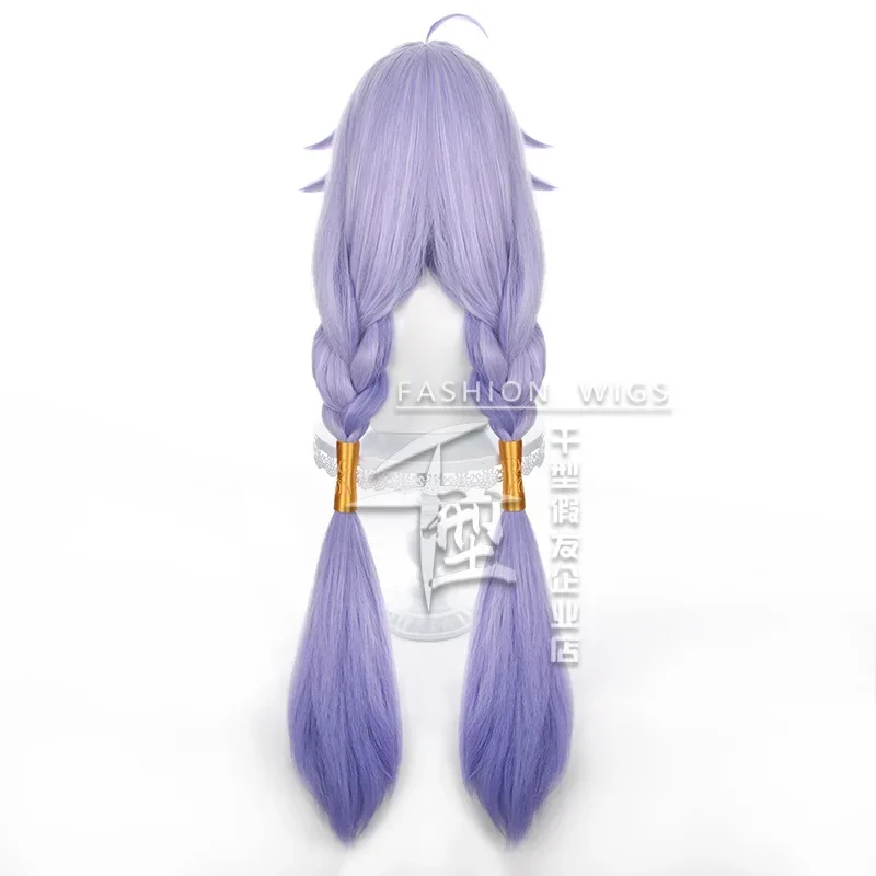 شعر مستعار اصطناعي مقاوم للحرارة ، جديلة ملتوية على شكل ذيل حصان مزدوج ، بتدرج العسل ، نجمة هونكاي ، تأثيري Bailu