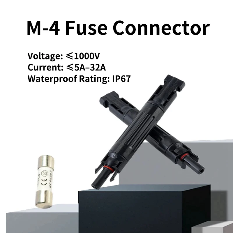 IP67 Waterproof In-line Solar PV Fuses Connector 1000VDC Fuse Holder 10A 15A 20A 25A 30A Options Wholesale Protection