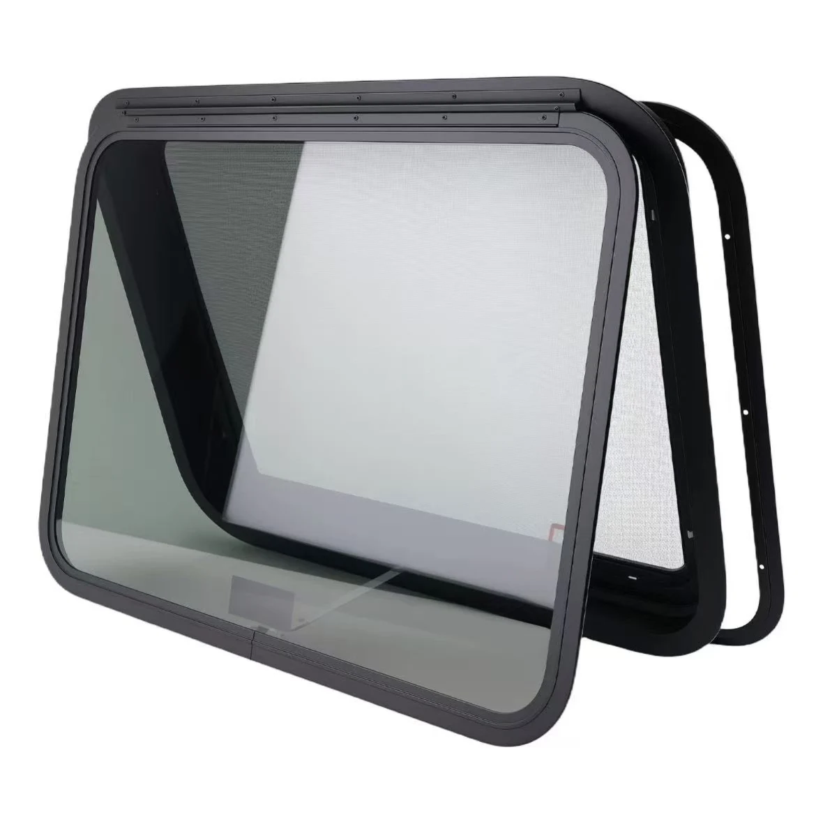 Approved Push Out Window Safety Tempered Glass with Detachable Fly Screen for Camper Van Caravan Outdoor Camping