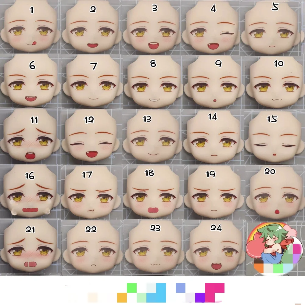 

Hot Anime Shinonome Akito Role Cos Handmade OB11 Faces Alternate Face Plate Cosplay Gift Cute Lovely