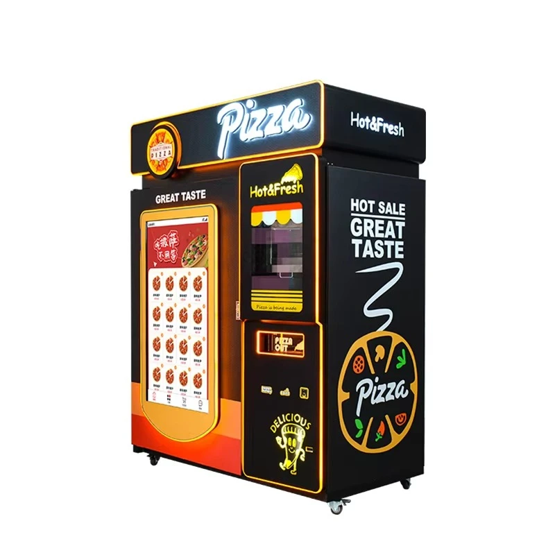 Customized Pizza Vending Machine With Remote Monitoring System Cloud Background Management For Real Time Sales Data Analysis