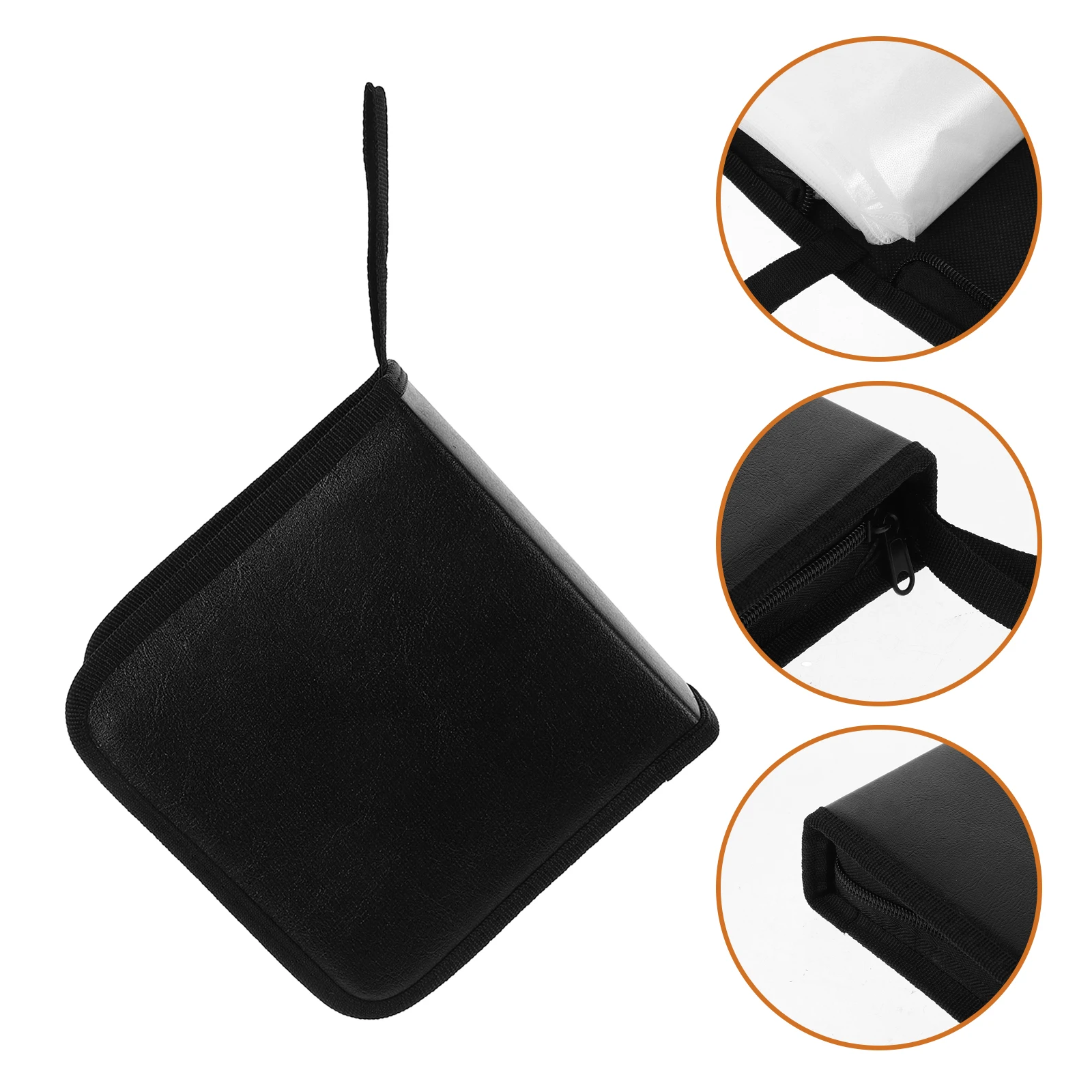 

CD Storage Bag Dvd 40-piece (black) PU Bags Audio Cassette Cases Holder Organizer