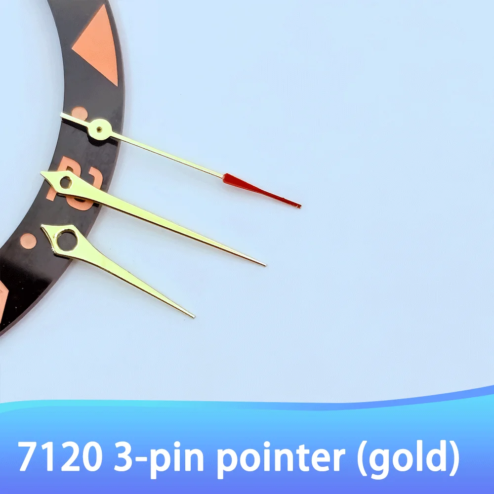 

Watch Pointer is Suitable for 7120 System Movement Gold Steel Rose Needle 3-pin Watch Accessories Parts