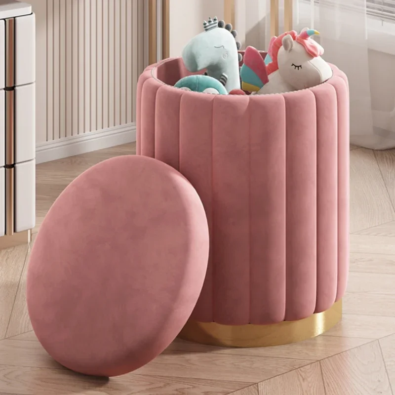 Ottoman Storage  Furniture Stool Home Dressing Table Stool Photography Modern Living Room Light Luxury Chair Simple Manicure