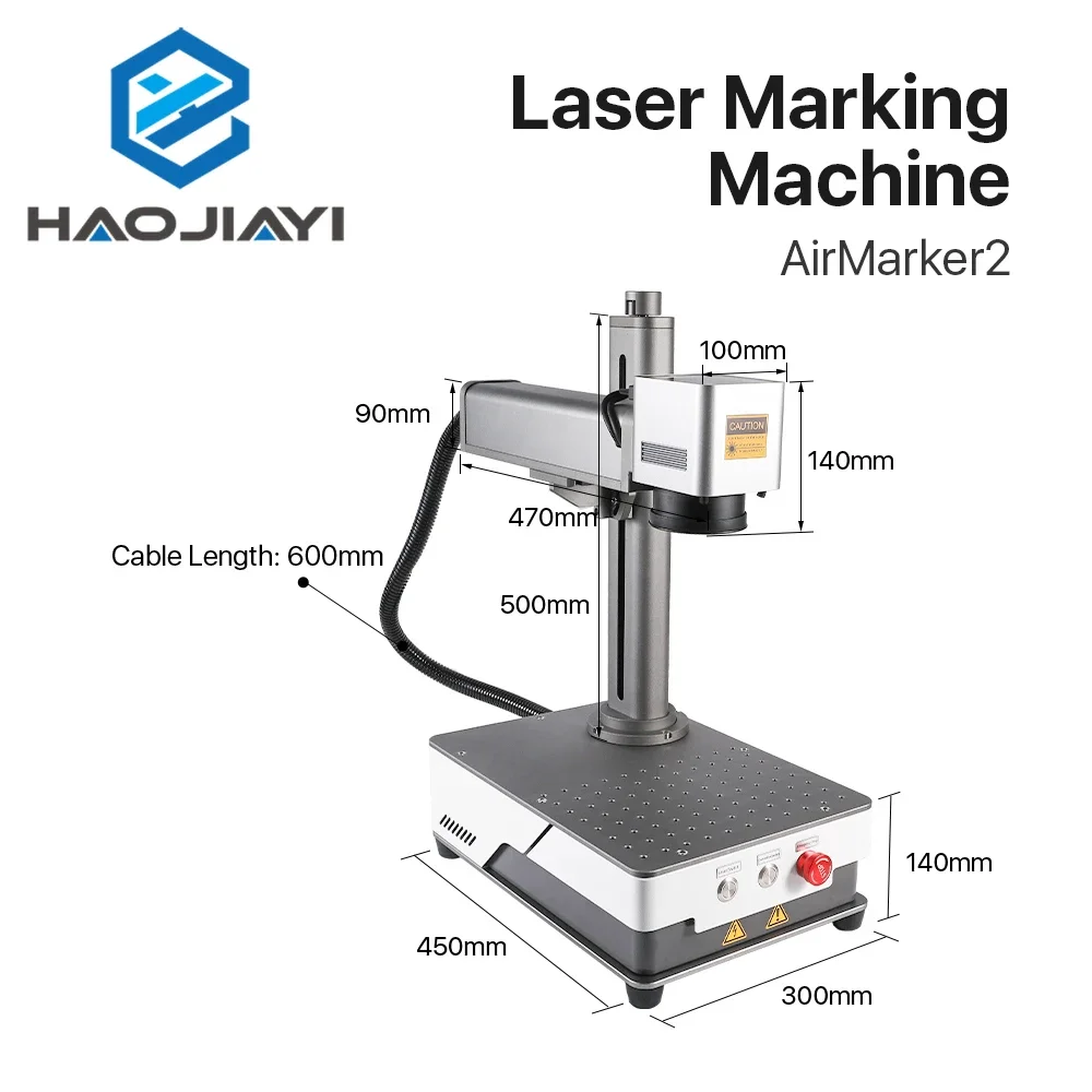 20W Portable Fiber Laser Marking Machine AirMarker2 Engraving Cutting Machine for Metal Ring Cup DIY Marking Design