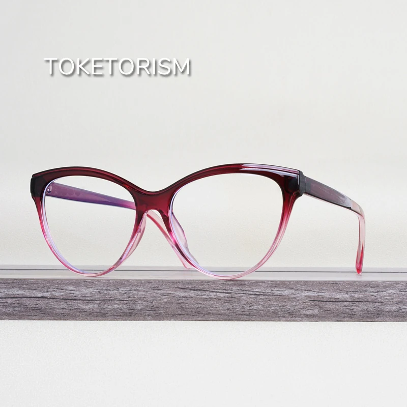 

Toketorism Anti Blue Light Women's Glasses Optical Prescription Eyeglass Frames Vintage Design Eyewear