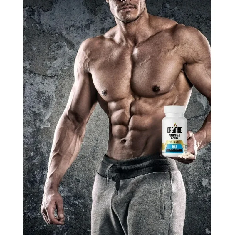Creatine Monohydrate Capsules, 1000 Mg, 60 Vegetable Capsules, 30 Servings, for Men and Women