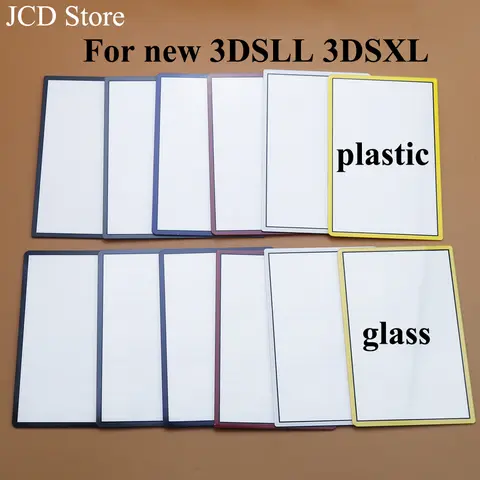 1 조각 교체 상단 상단 전면 상단 스크린 프레임 렌즈 커버 LCD 화면 3DS XL LL 새로운 3DSXL 3DSLL 플라스틱 및 유리 렌즈
