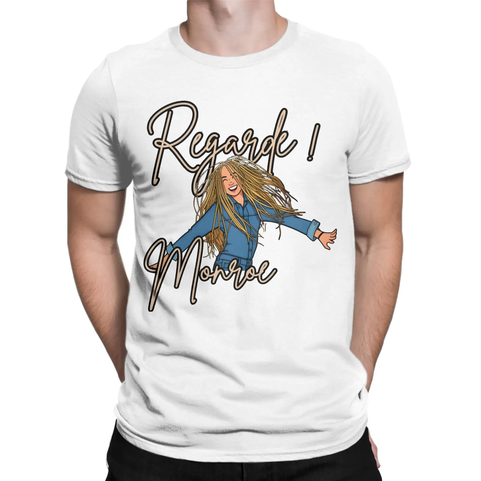 Monroe  Regarde Eurovisions 2026 T Shirt Man Streetwear Cotton T-Shirts Summer Round Neck Fashion Tees Hot Sale Oversize Clothes