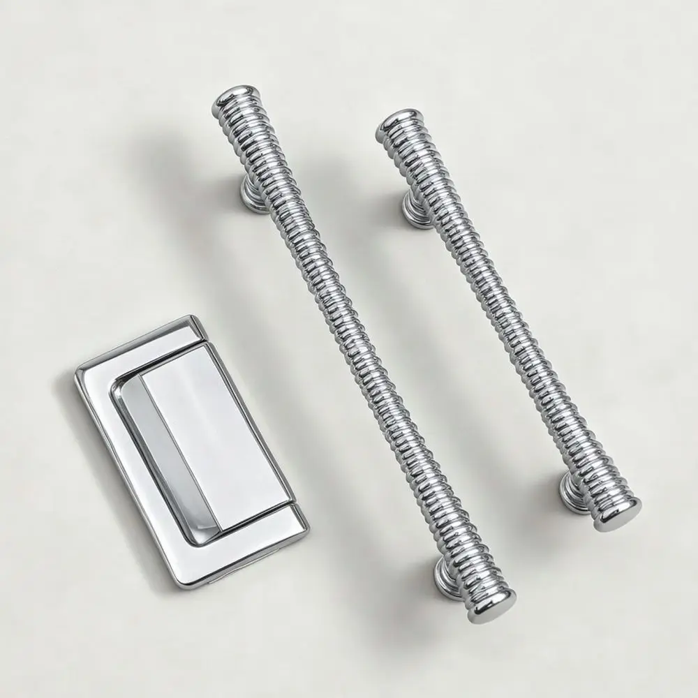 Sophisticated Chrome Cabinet Pulls Zinc Alloy Handle For Dresser Closet Drawer Furniture Hardware Accessories