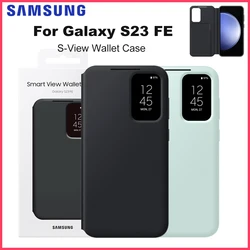 Original SAMSUNG Galaxy S23FE S-View Wallet Phone Case for Samsung Galaxy S23FE Smart View Wallet Flip Cover EF-ZS711