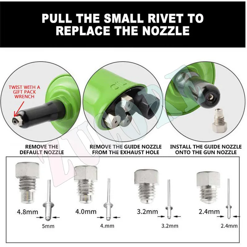 كماشة هوائية من نوع المسدس، إطلاق أوتوماتيكي صناعي هوائي