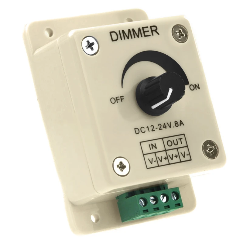 AC17-DC 12V-24V LED Dimmer Controller Adjust Single Color For 5050 3528 LED Strip