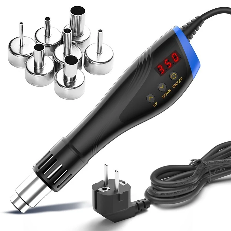 

600W Soldering Tools Set Portable LCD Digital Display Temperature Industrial BGA Rework Heat Gun SMD SMT Repair Heat Gun