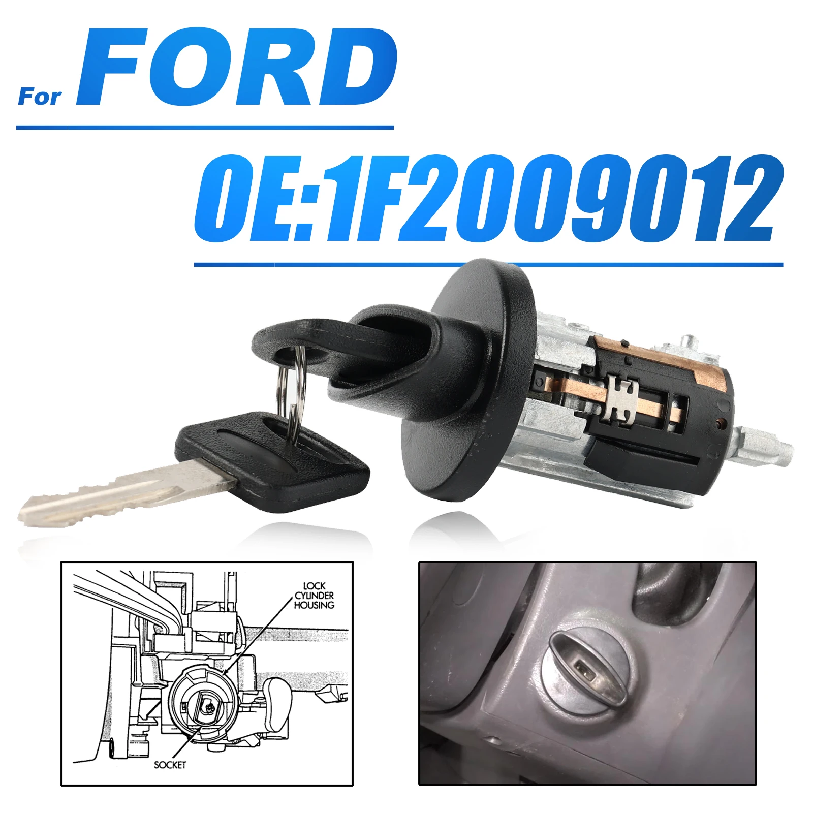 

Ignition Lock Cylinder Tumbler For Ford Expedition Explorer Lincoln Blackwood Continental Navigator OE#1L3Z11582A US322LT SW6383